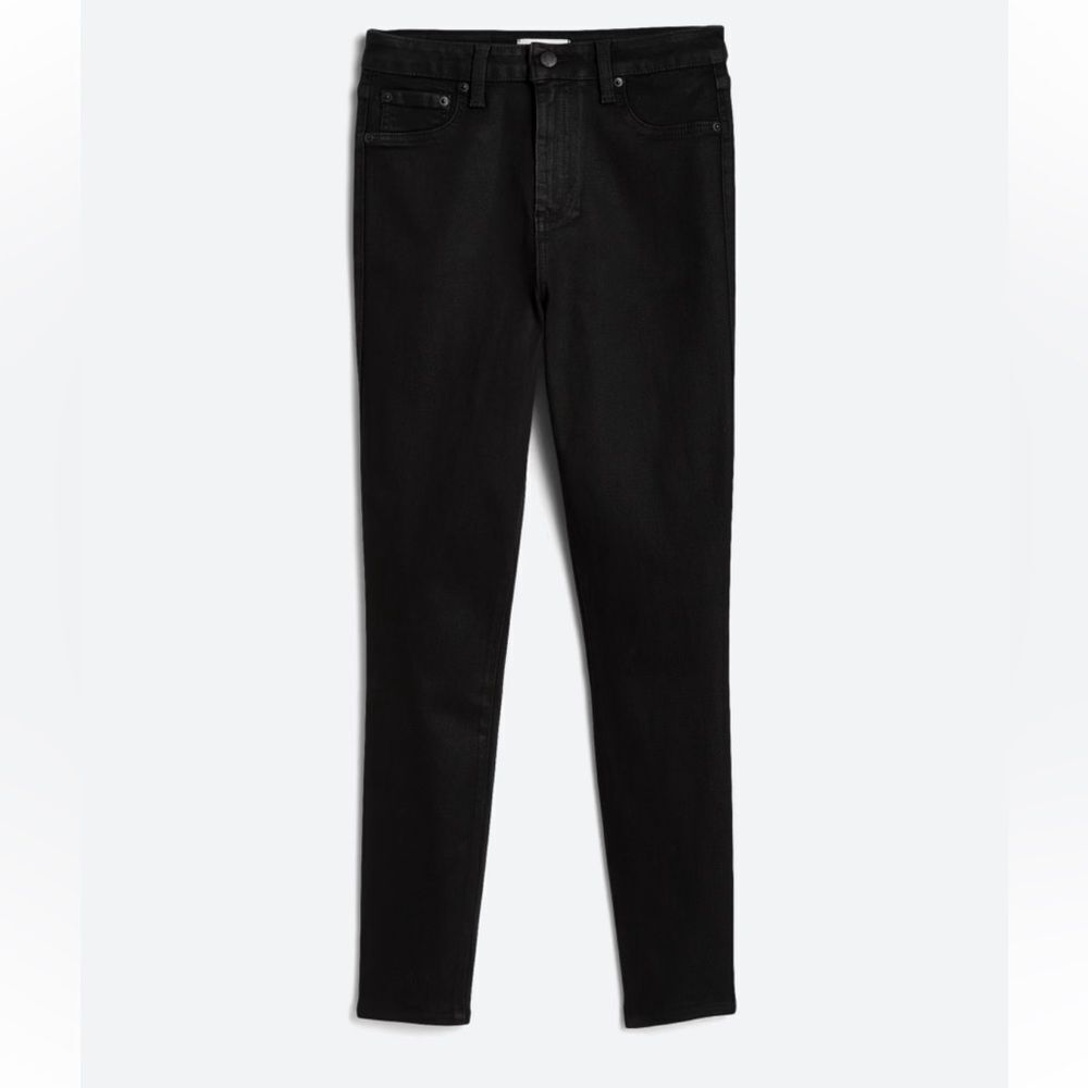 Pistola Aline High Rise Skinny Coated Jean Black size 12